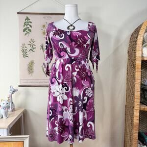 Vtg 90s Y2k Floral Babydoll Mini Dress Boho Hippie Fairy Retro Mod 70s Style S M
